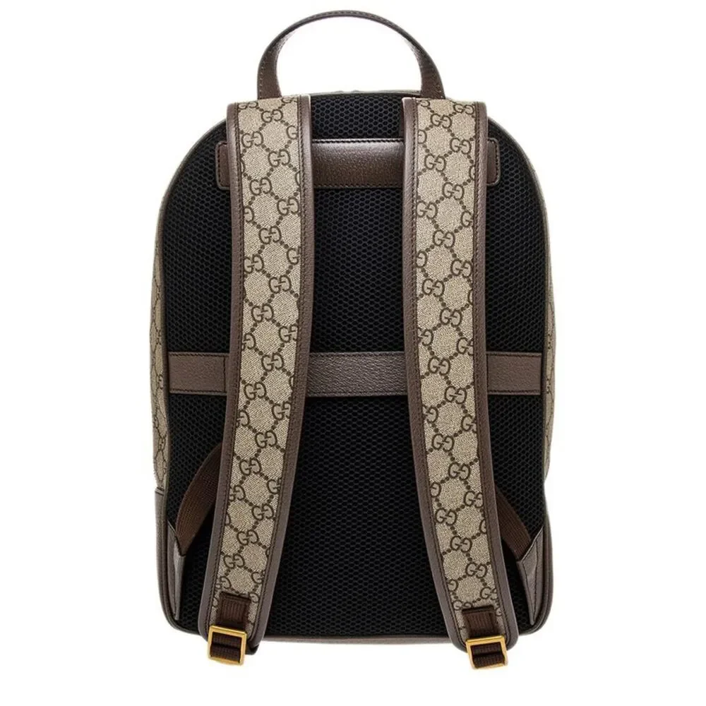 Gucci Ophidia Gg Supreme Canvas & Leather Backpack, Brown
